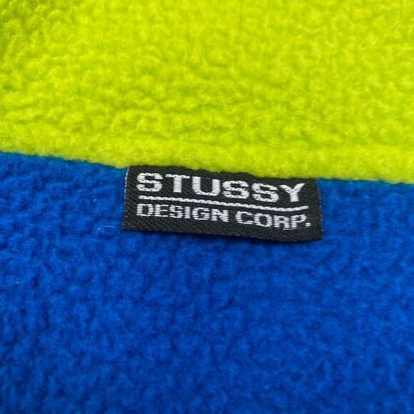 Stussy Design Corp Drift Diagonal Half Zip Sweater Men's Small Y2K Retro Gorp - Picture 7 of 11